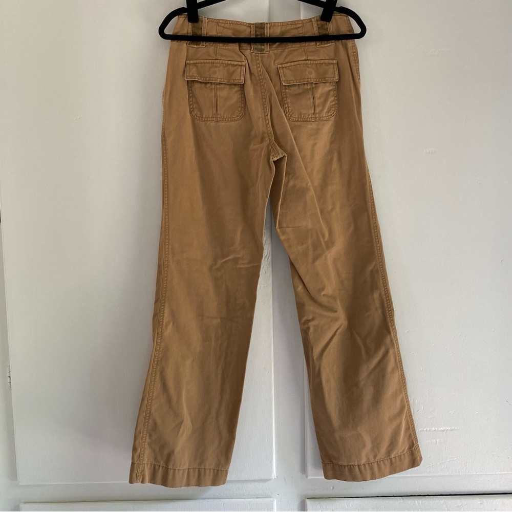 Vintage Y2K Old Navy Tan Pant Side Pockets Flap Back Pockets Velvet Belt Loops4 - Picture 4 of 9